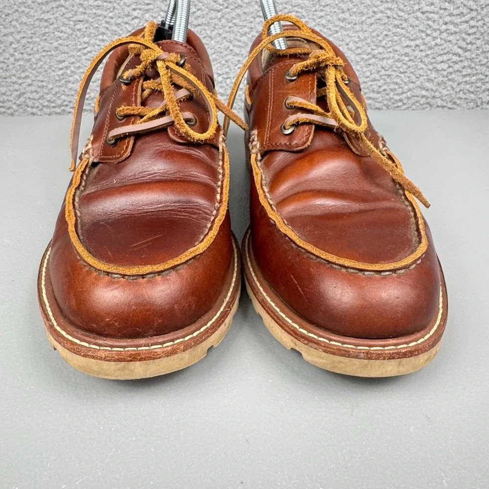 Rhodes Footwear Boat Shoes Mens 8‎ Brown Leather Tahoe Moccasins Huckberry $175